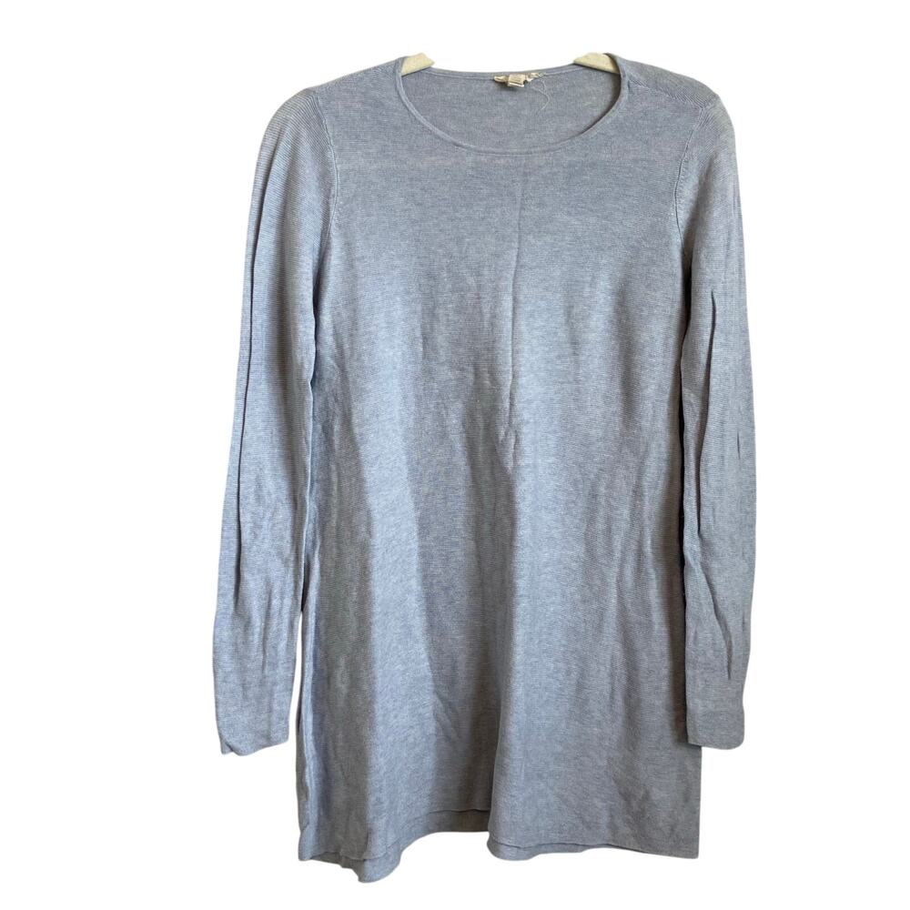 Eileen Fisher Blue Organic‎ Cotton Silk Sweater Size XS